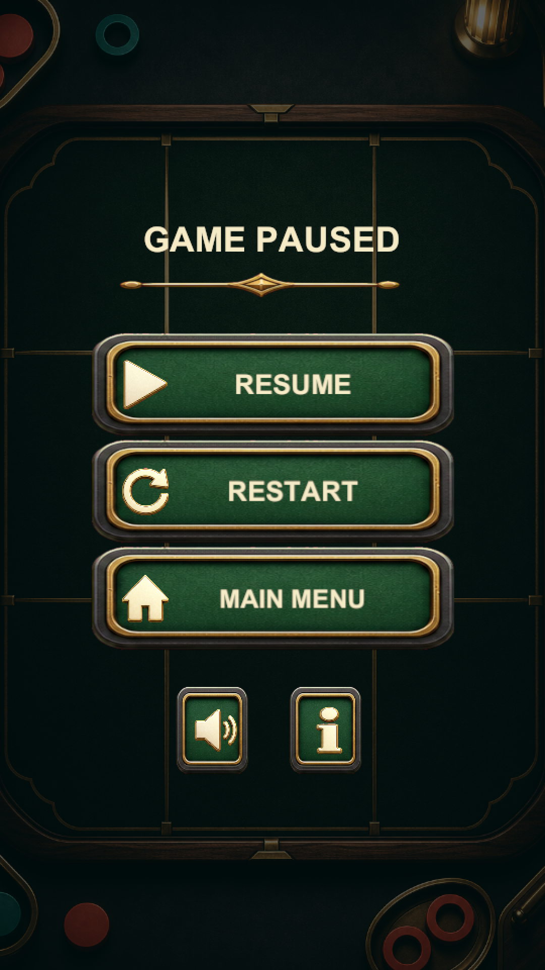 Tic Tac Toe pause menu